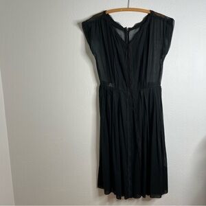 Vintage R&K Originals Black Sleeveless Round Neck Sheer Sheath Dress Size M